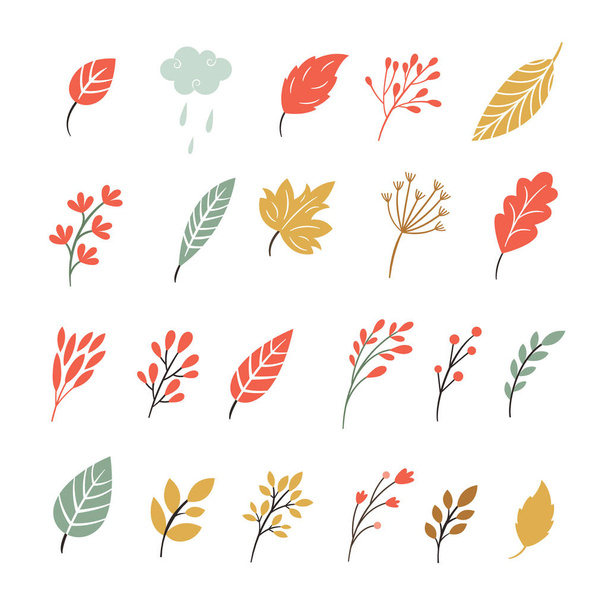 seamless pattern with colorful autumn leaves  - Vector, Image