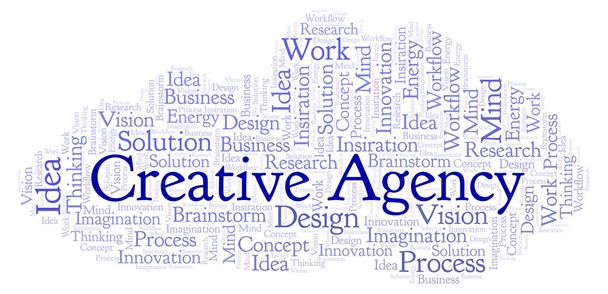 Creative Agency nuvem de palavras, feita apenas com texto
 - Foto, Imagem