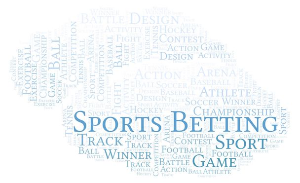 Sports Betting word cloud. Made with text only. - Photo, Image
