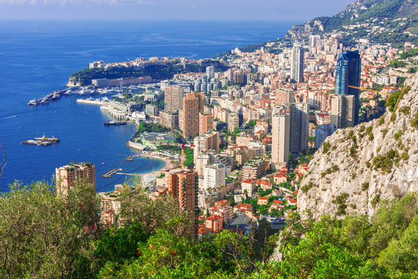 Veduta della città di Monaco. Costa Azzurra. - Foto, immagini