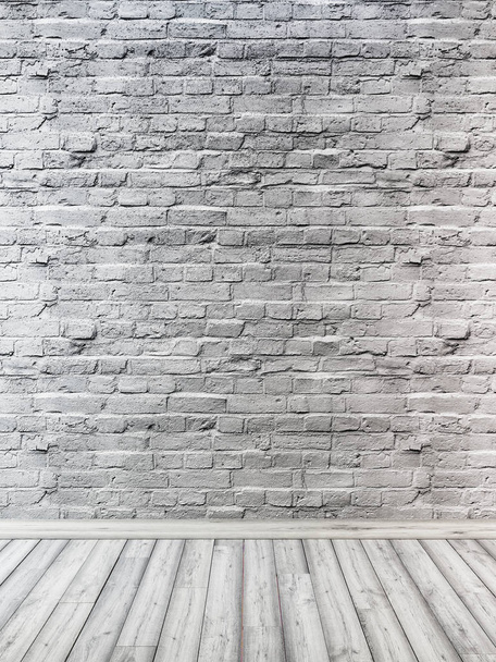 Urban background, brick empty wall, industrial brick wall with, 3D rendering - Photo, Image