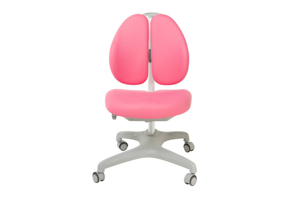 zachte roze fauteuil op een witte achtergrond - Foto, afbeelding