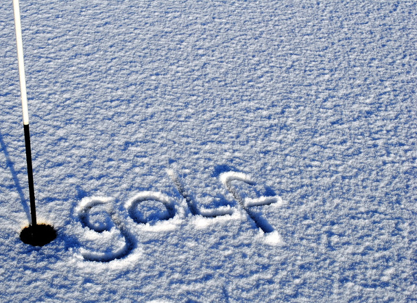 Golf işareti kar - Fotoğraf, Görsel