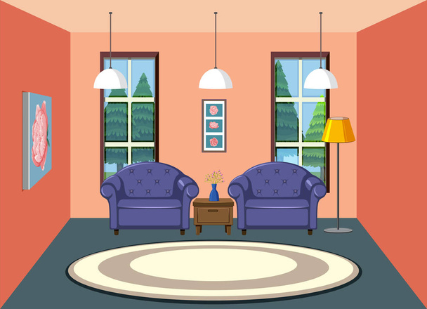 A nappali háttér illusztráció - Vektor, kép