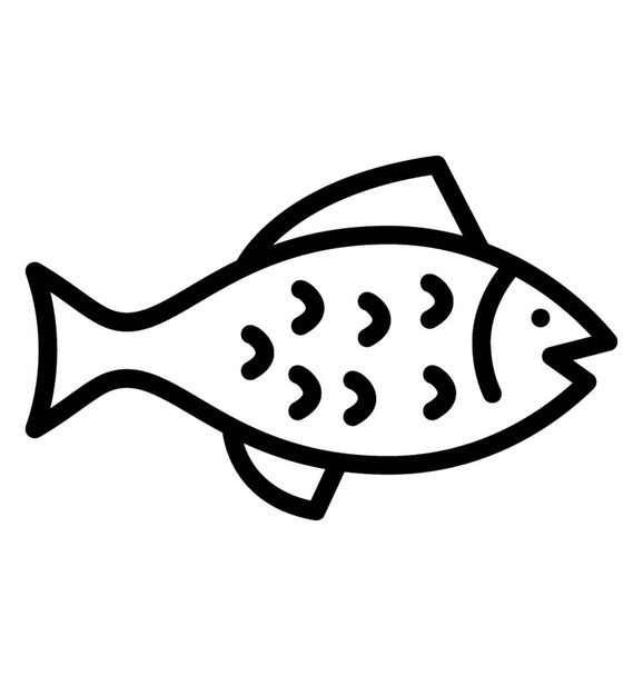 Icon of marine animal depicting common crap - Vetor, Imagem