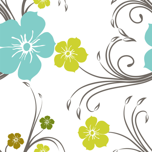 Abstract seamless floral pattern. - Vector, Image