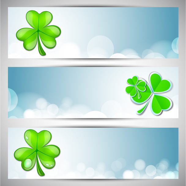 Website header or banner set for St. Patrick's Day celebration. - ベクター画像