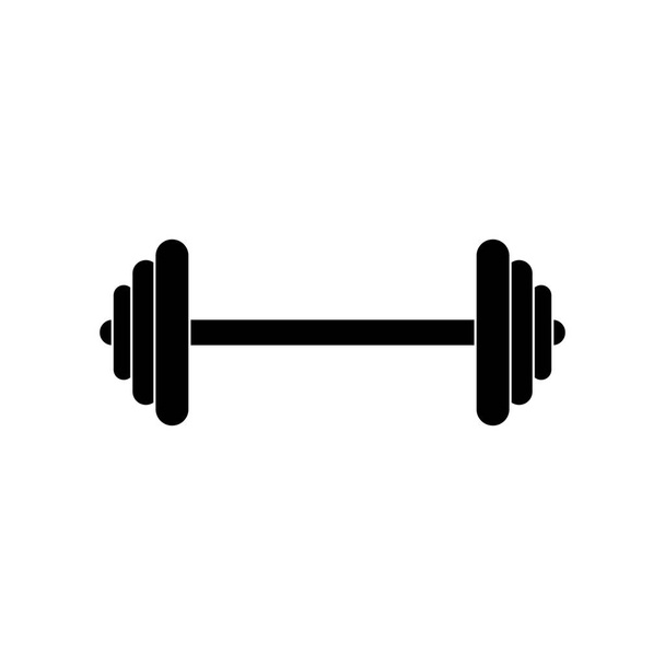 Muscle lifting icon. Fitness barbell. Gym icon, exercise dumbbells isolated. Vector weightlifting. - Vector, Image