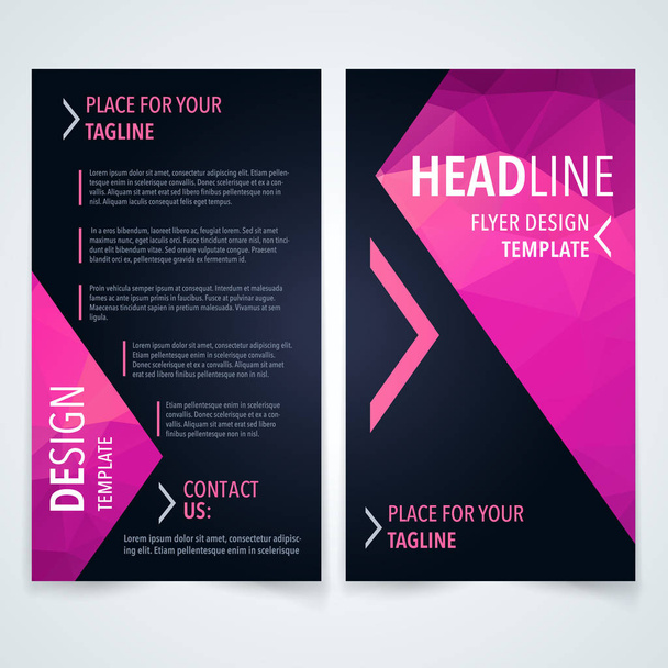 Flyer or brochure triangle template - Vector, Image