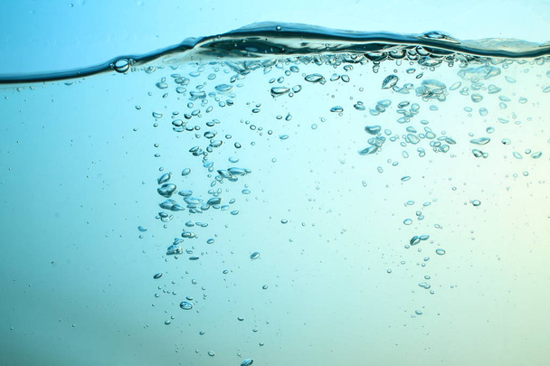 fresh water with bubbles texture background - Photo, Image