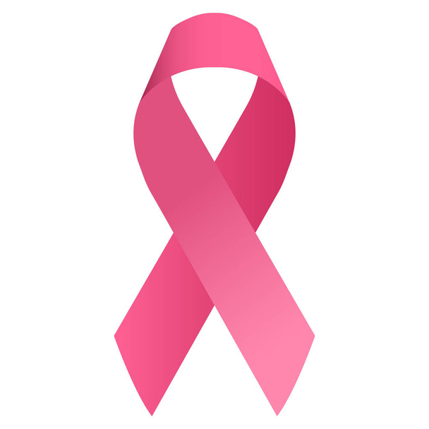 Pink ribbon symbol of the organizations supporting the program f - Vector, Image