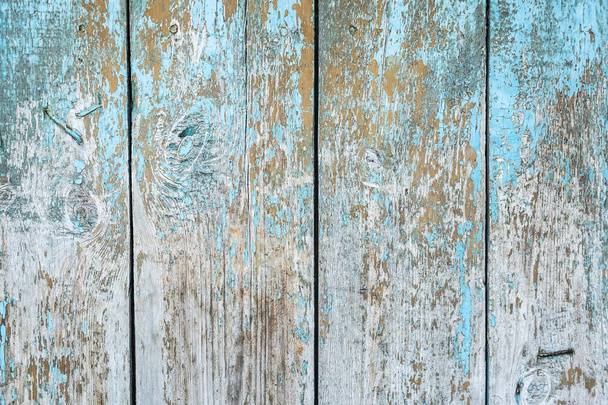 blue wooden background, texture of wooden boards of blue color - Φωτογραφία, εικόνα