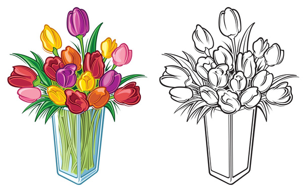 Flower arrangement - Vector, Image