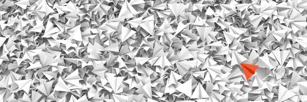 piani di carta origami 3D arancione bianco
  - Foto, immagini
