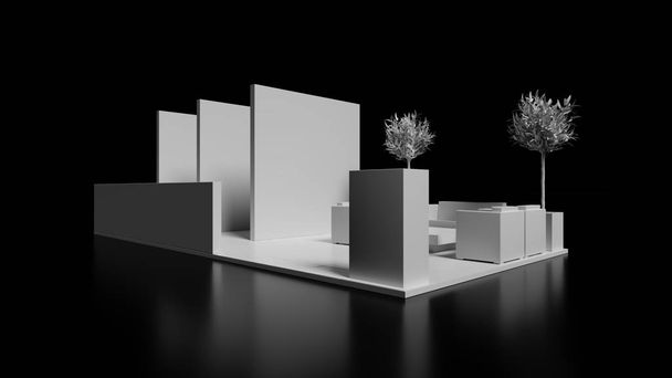 Modello di chiosco commerciale 3d, presentazione e promozione
 - Foto, immagini