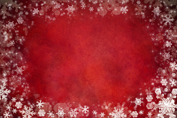 рождественский фон со снежинками - Фото, изображение