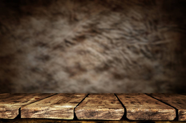 Empty wooden table with abstract background - Photo, Image