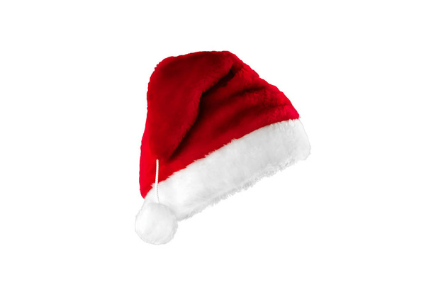 Шапочка Санта-Клауса изолирована на белом фоне. макет, макет
 - Фото, изображение