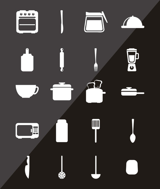 Ikony kuchyně - Vektor, obrázek