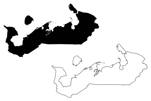 Něnecký autonomní okruh (Rusko, subjektů Ruské federace, autonomní okruh) mapa vektorové ilustrace, skici Klikyháky mapa něnecký autonomní okruh - Vektor, obrázek