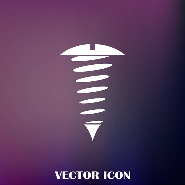 screw icon. One of set web icons - Vector, Image