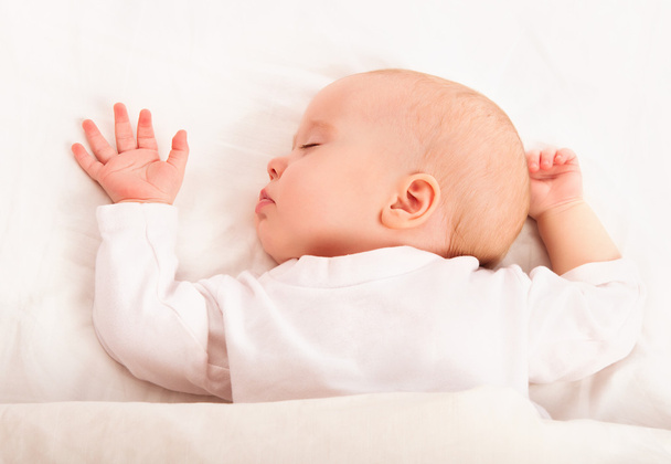 cute baby sleeping in the bed - Photo, Image