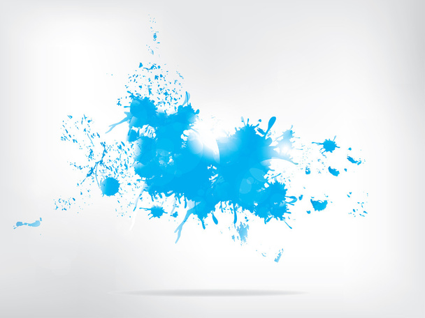 Colored paint splashes on abstract background - Vector, Image