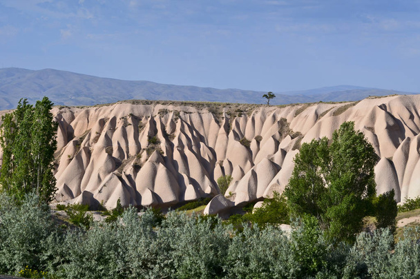 A view of Cappadocia eroded landscape of volcanic tuffstone - Photo, Image
