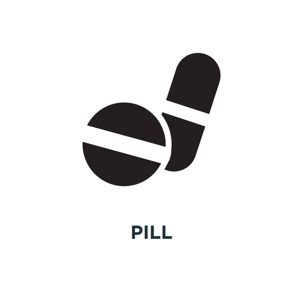 Red pill icon. Simple element illustration. Red pill concept symbol design, vector logo illustration. Can be used for web and mobile. - Vector, Image