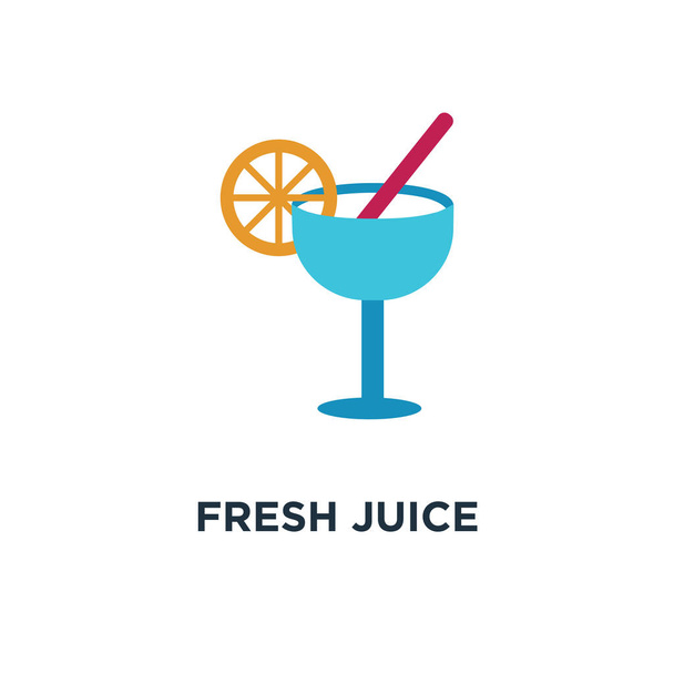 fresh juice icon. cold tropical juice concept symbol design, vector illustration - Вектор,изображение