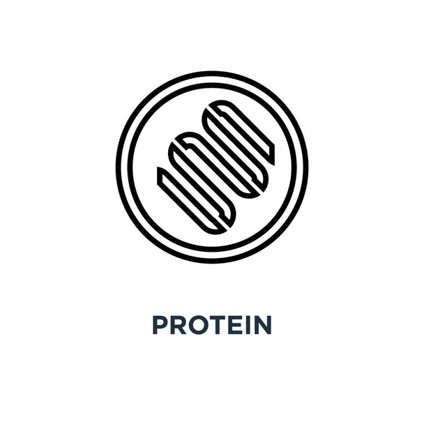 ikona bílkovin. bílkoviny koncept v tomto symbolu, vektorové ilustrace - Vektor, obrázek