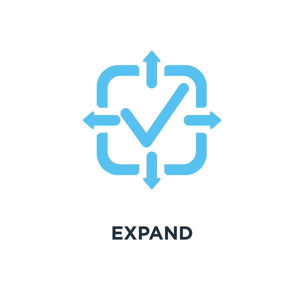 expand icon. extend concept symbol design, enlarge vector illustration - Vector, Image
