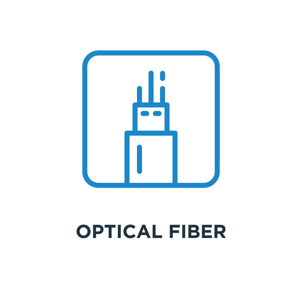 fiber optik simge. Beyaz kavramı sembol tasarım, illüstrasyon vektör - Vektör, Görsel