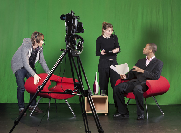 Setting up for a TV Recording - Photo, Image
