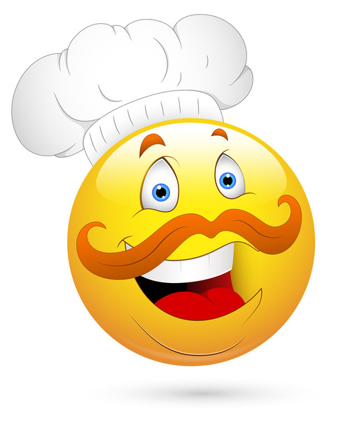 Illustration vectorielle souriante - Visage de chef
 - Vecteur, image