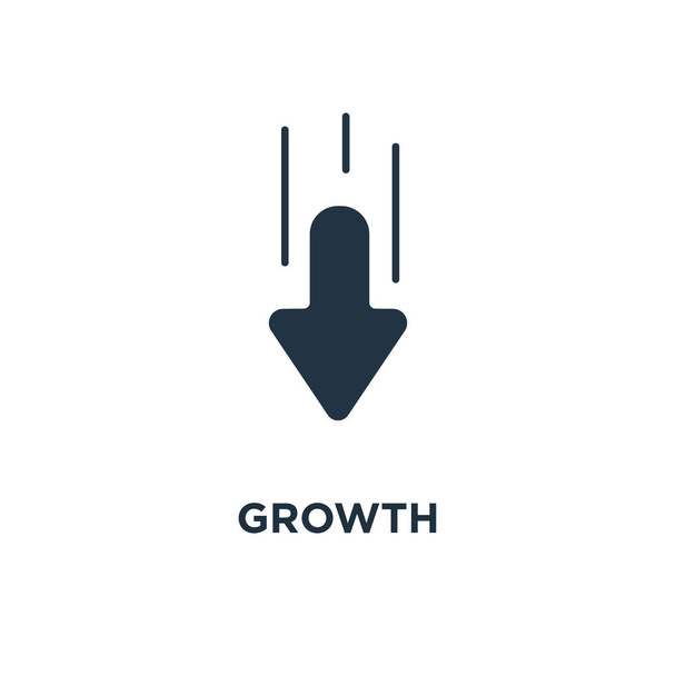 ikona růst. vyšší úrovně koncept v tomto symbolu, plán upgradů, finanční navýšení, mono vektorové ilustrace - Vektor, obrázek