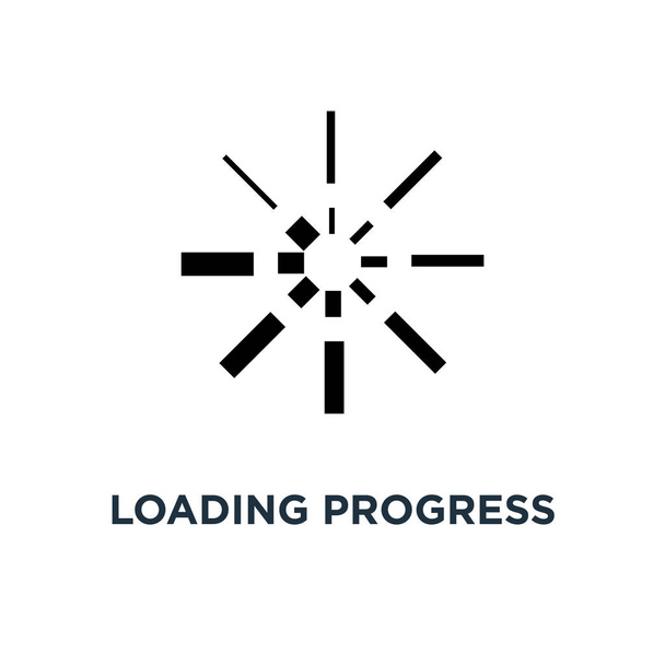 loading progress icon. computer graphic concept symbol design, vector illustration - Vector, Image