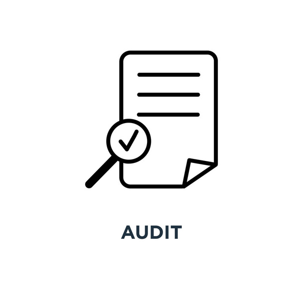 auditu ikonu. audit koncept v tomto symbolu, vektorové ilustrace - Vektor, obrázek