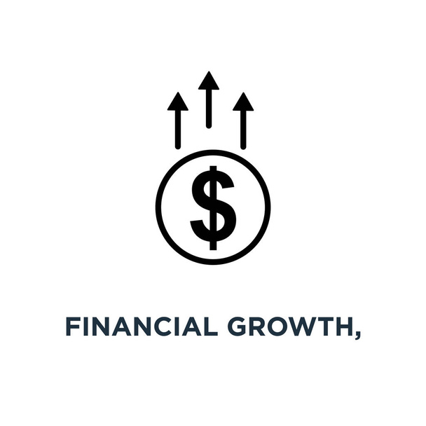finanční růst, ikonu lineární podepsat. upravitelné eps10 koncept v tomto symbolu, vektorové ilustrace - Vektor, obrázek