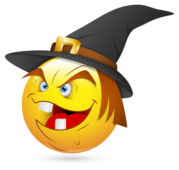 Smiley Vector Illustration - Witch Face - Vector, Image