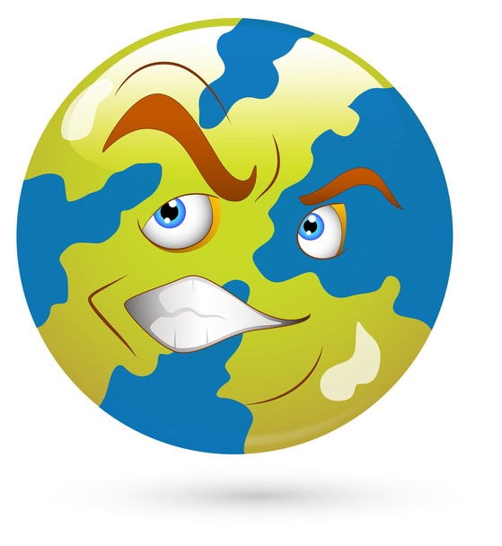 Smiley vectorillustratie - aarde - Vector, afbeelding