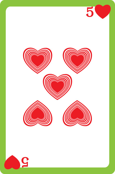 vijf van harten - Foto, afbeelding