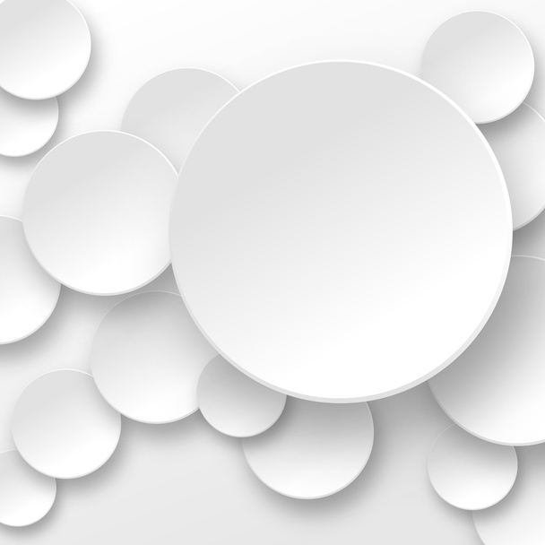 Papierschnitt-Effekt. weiße Kreise über weiße - Foto, Bild