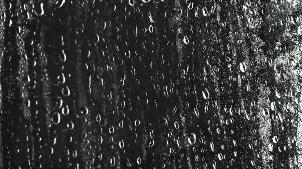 Textura de gotas de agua sobre fondo negro
 - Metraje, vídeo