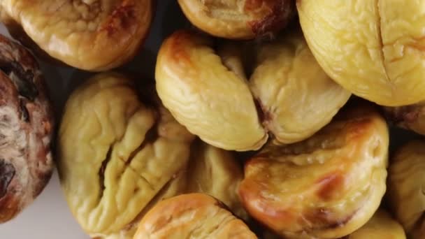 Chestnuts baked bio snack - Footage, Video