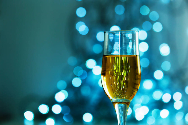 Champagne For Christmas Celebration, close up - Valokuva, kuva