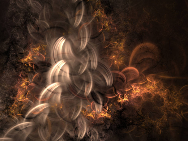 brown abstract fractal background 3d rendering - Photo, Image