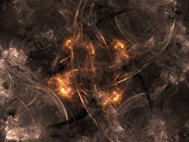 brown abstract fractal background 3d rendering - Foto, Imagem