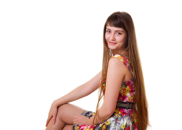 Young woman with long hair - Foto, Imagem