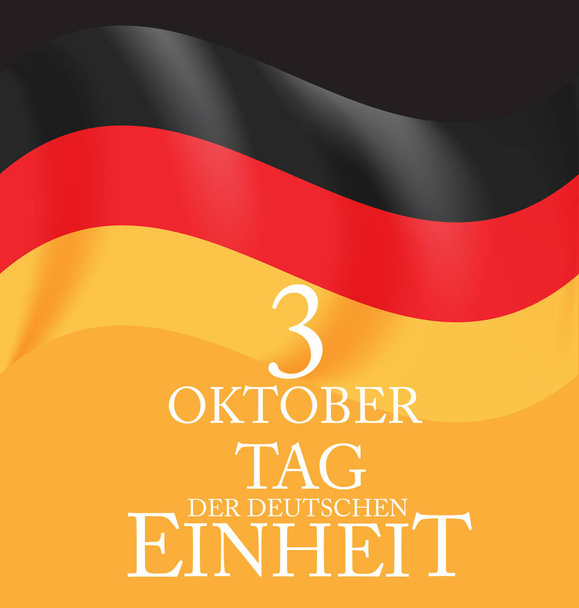 3 Oktober Tag der Deutschen Einheit. Tłumaczenie: 3 października Dzień Jedności Niemiec. Ilustracja wektorowa - Wektor, obraz